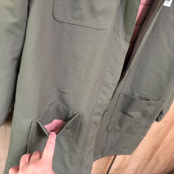 VANS Women’s Drill Chore Long Coat Corduroy Collar Hooded Jacket Size S MTE - Picture 14 of 16